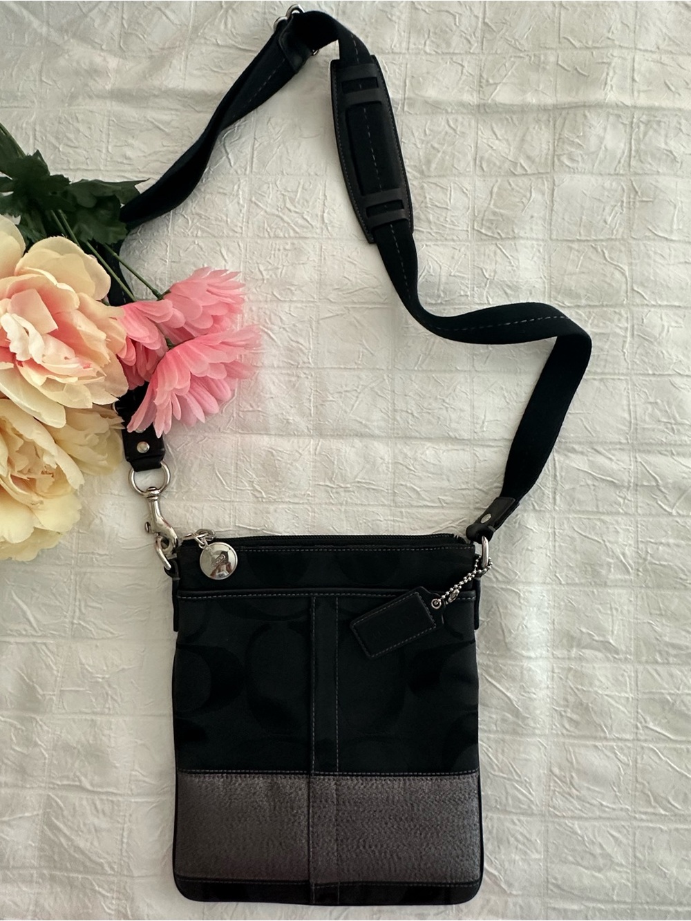 Coach Black and Gray Crossbody Bag